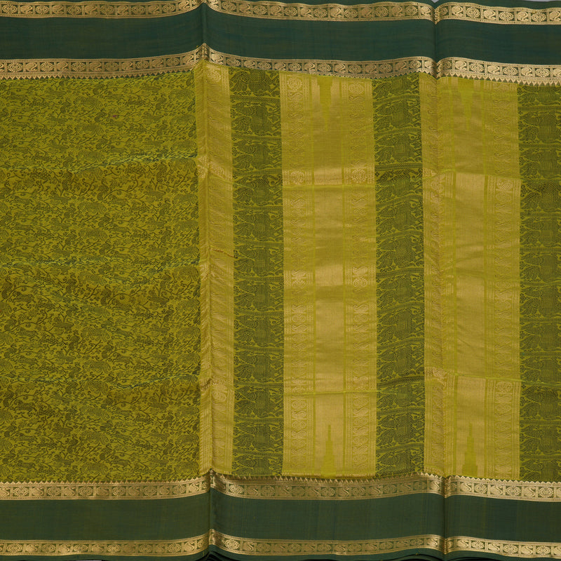 Hayagrivas Parrot Green Kanchi Silk Cotton Saree SSCBF38D7-2