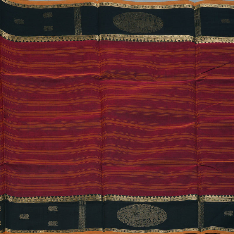 Hayagrivas Maroon Kanchi Silk Cotton Saree SSCBF38D8-1
