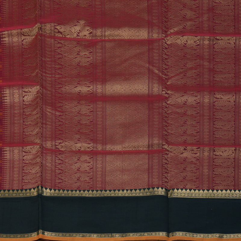 Hayagrivas Maroon Kanchi Silk Cotton Saree SSCBF38D8-1