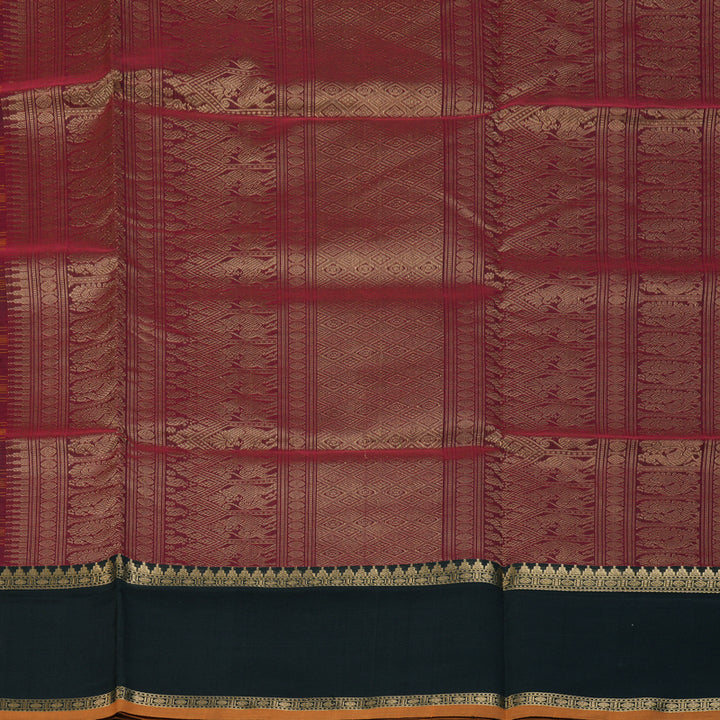 Hayagrivas Maroon Kanchi Silk Cotton Saree SSCBF38D8-1
