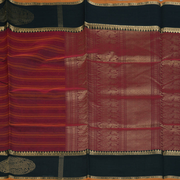 Hayagrivas Maroon Kanchi Silk Cotton Saree SSCBF38D8-1