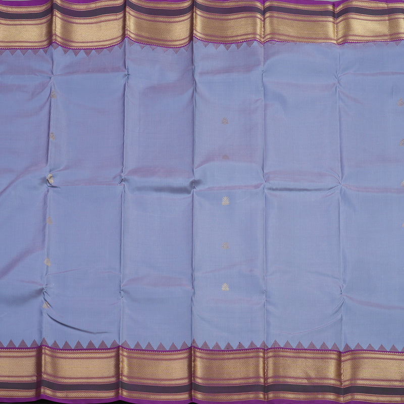 Hayagrivas Handloom Lilac Kanjivaram Silk Saree with Purple Border SSCBF41D4-2