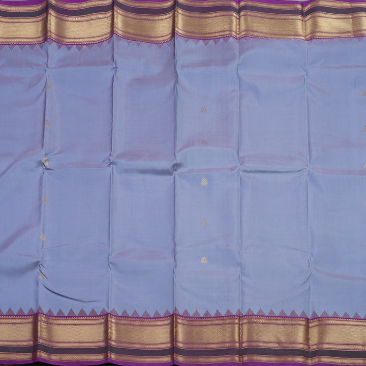 Hayagrivas Handloom Lilac Kanjivaram Silk Saree with Purple Border SSCBF41D4-2