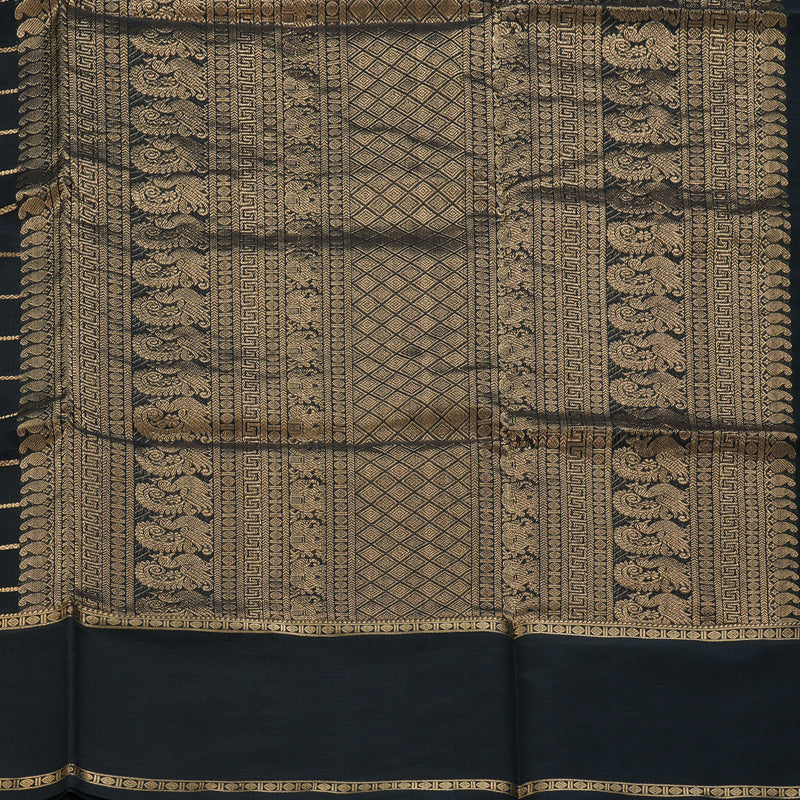 Hayagrivas Black Kanchi Silk Cotton Saree SSCBF44D3-2