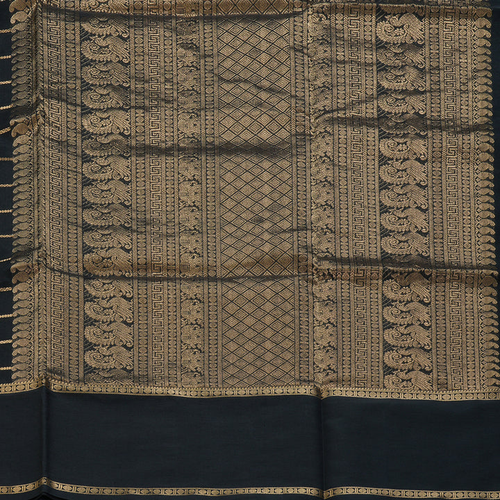 Hayagrivas Black Kanchi Silk Cotton Saree SSCBF44D3-2