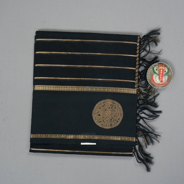Hayagrivas Black Kanchi Silk Cotton Saree SSCBF44D3-3