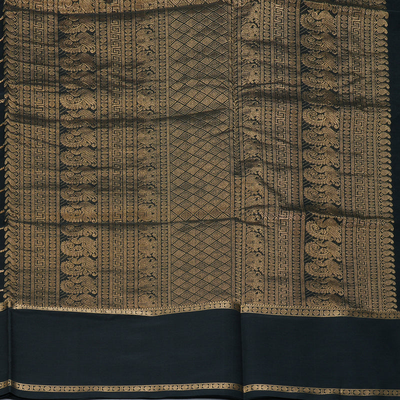 Hayagrivas Black Kanchi Silk Cotton Saree SSCBF44D3-3