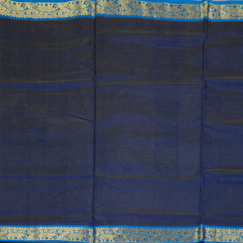 Hayagrivas Royal Blue Ten Yards Pure Silk Cotton Saree SSCBF52E5-2