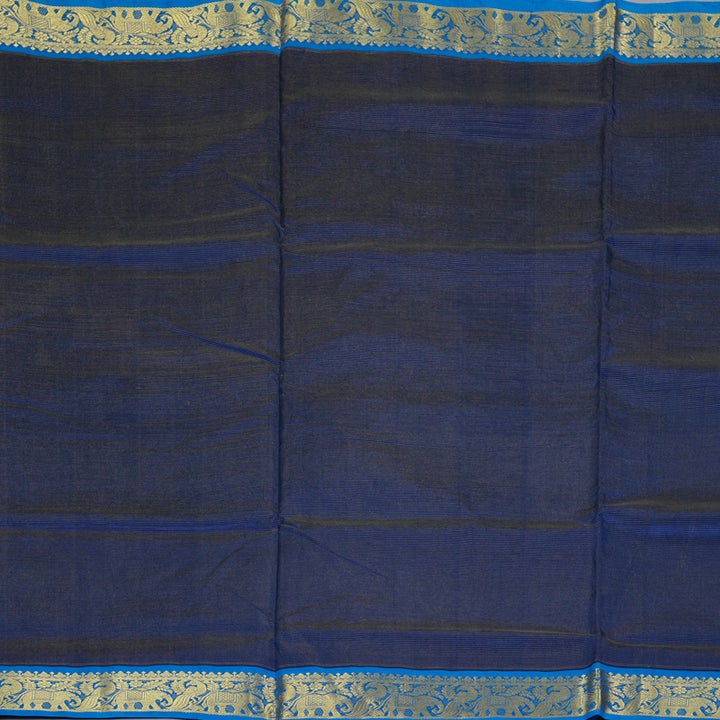 Hayagrivas Royal Blue Ten Yards Pure Silk Cotton Saree SSCBF52E5-2