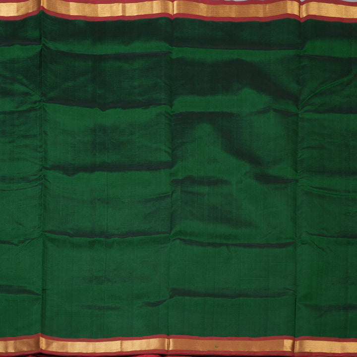 Hayagrivas Bottle Green Pure Silk Cotton Saree SSCBF53E1-12