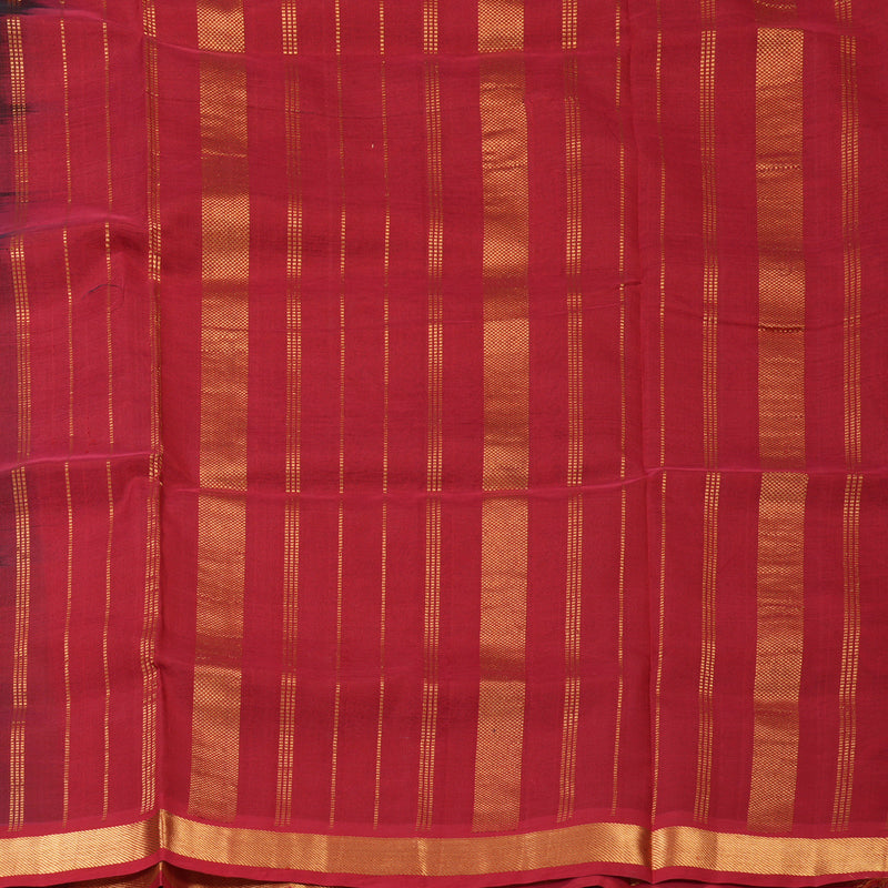 Hayagrivas Bottle Green Pure Silk Cotton Saree SSCBF53E1-12