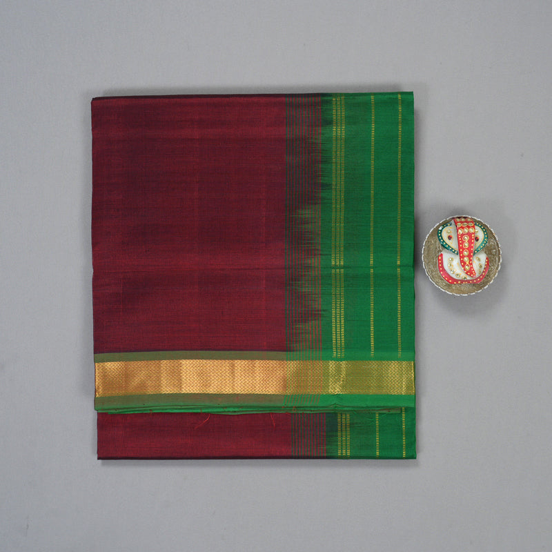 Hayagrivas Maroon Pure Silk Cotton Saree SSCBF53E1-15