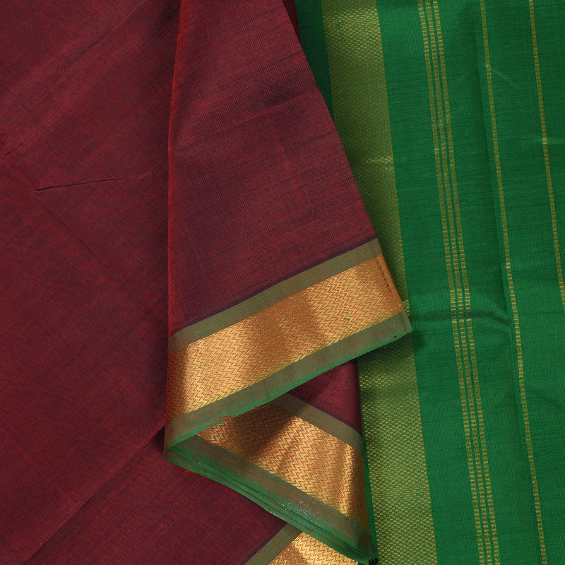 Hayagrivas Maroon Pure Silk Cotton Saree SSCBF53E1-15