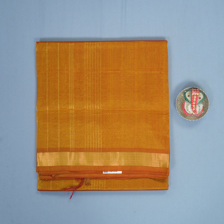 Hayagrivas Golden Orange Pure Silk Cotton Saree SSCBF53E1-16