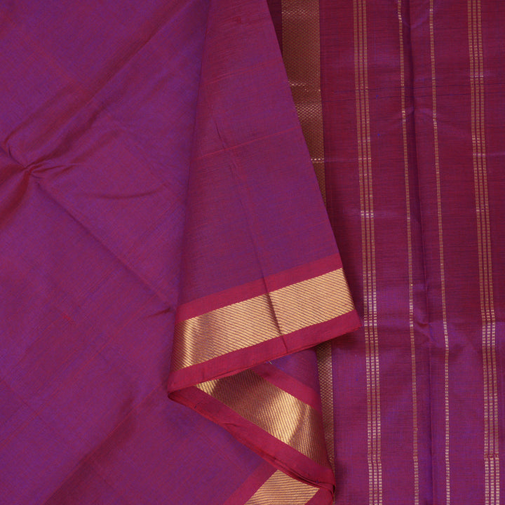 Hayagrivas Pinkish-Purple Pure Silk Cotton Saree SSCBF53E1-18