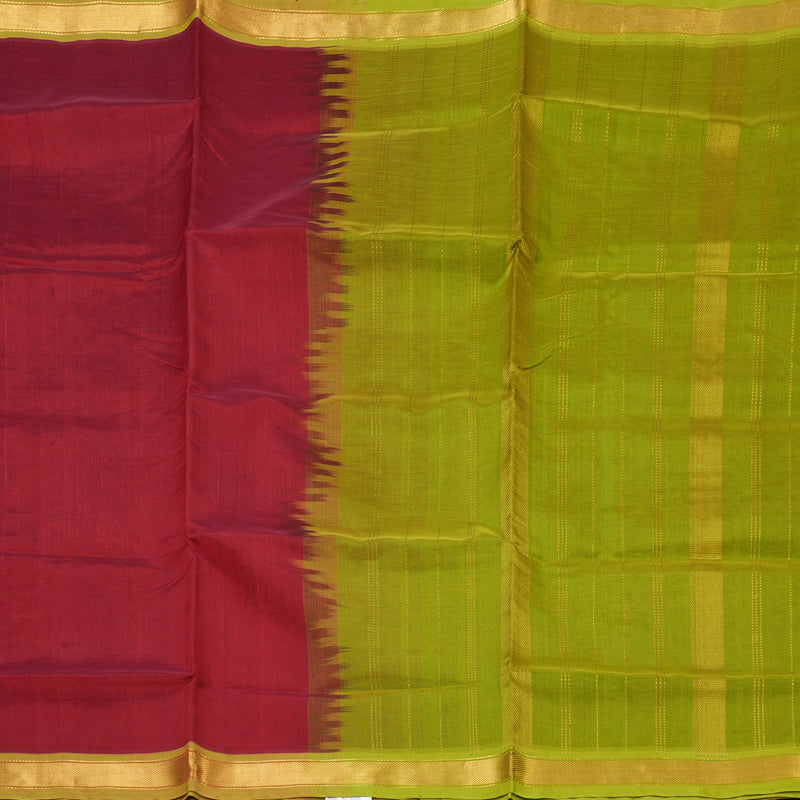 Hayagrivas Maroon Pure Silk Cotton Saree SSCBF53E1-2