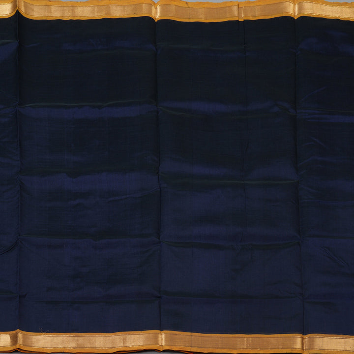 Hayagrivas Dark Blue Pure Silk Cotton Saree SSCBF53E1-24