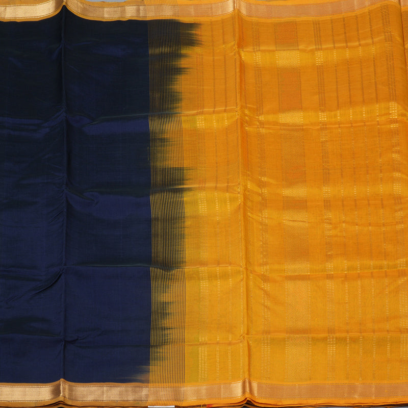 Hayagrivas Dark Blue Pure Silk Cotton Saree SSCBF53E1-24