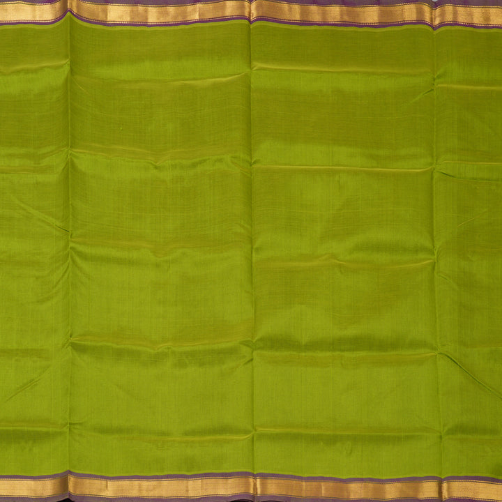 Hayagrivas Parrot Green Pure Silk Cotton Saree SSCBF53E1-4