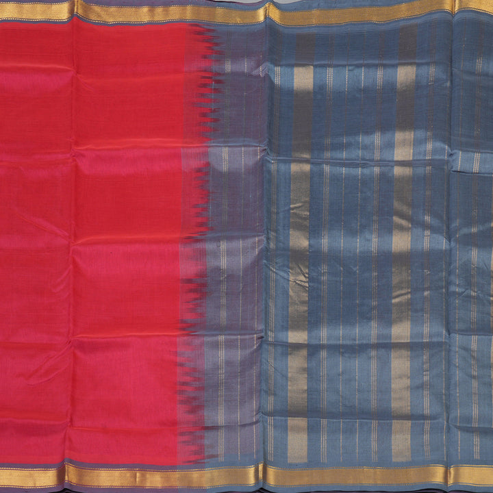Hayagrivas Pink Pure Silk Cotton Saree SSCBF53E1-6