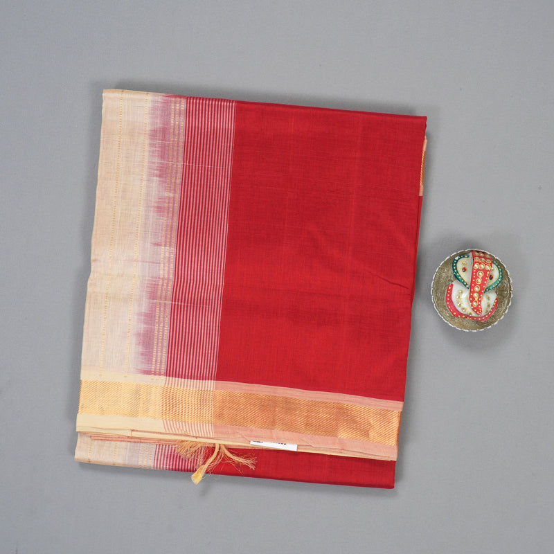 Hayagrivas Red Pure Silk Cotton Saree SSCBF53E1-9
