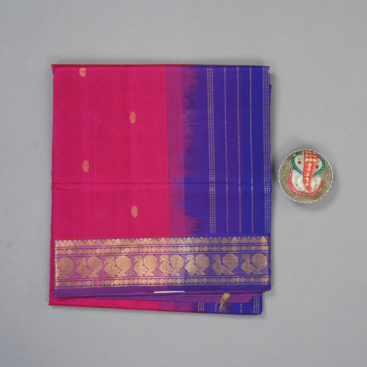 Hayagrivas Rani Pink Pure Silk Cotton Saree SSCBF53E4-1