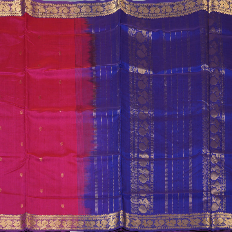 Hayagrivas Rani Pink Pure Silk Cotton Saree SSCBF53E4-1