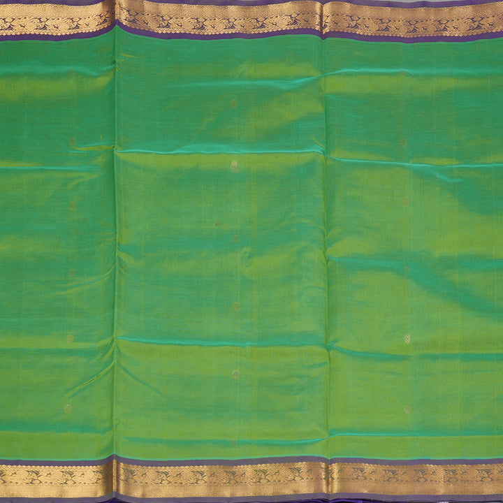 Hayagrivas Yellowish-Green Pure Silk Cotton Saree SSCBF53E4-13
