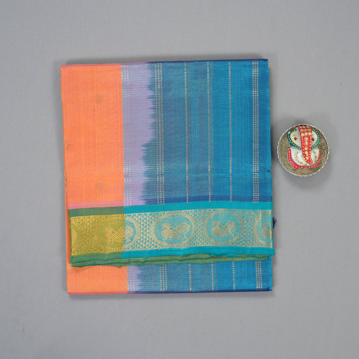 Hayagrivas Peach Pure Silk Cotton Saree SSCBF53E4-16