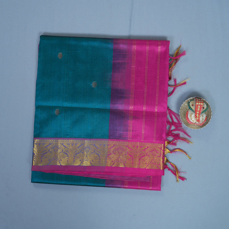Hayagrivas Ramar Blue Pure Silk Cotton Saree SSCBF53E4-17
