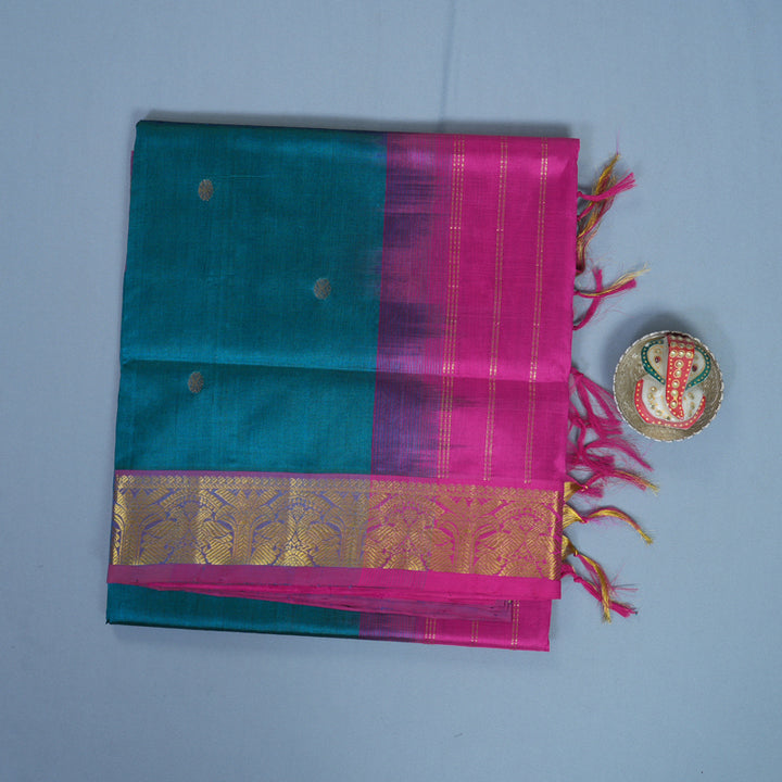 Hayagrivas Ramar Blue Pure Silk Cotton Saree SSCBF53E4-17