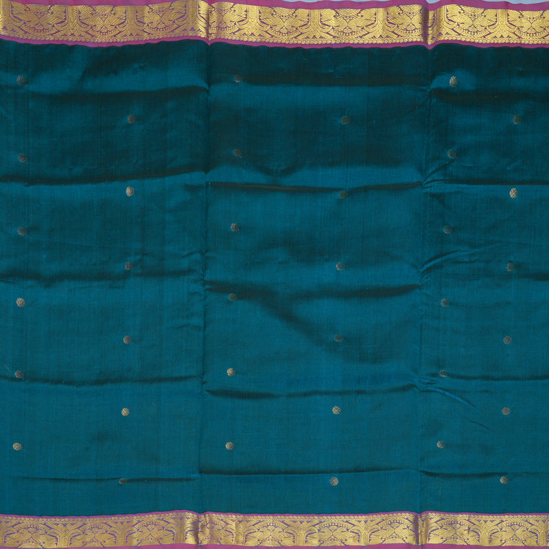 Hayagrivas Ramar Blue Pure Silk Cotton Saree SSCBF53E4-17