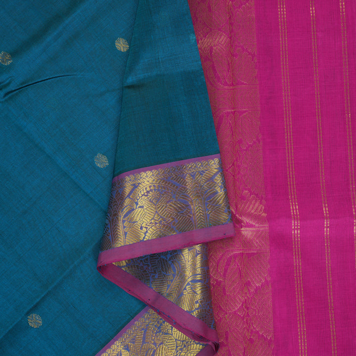 Hayagrivas Ramar Blue Pure Silk Cotton Saree SSCBF53E4-17