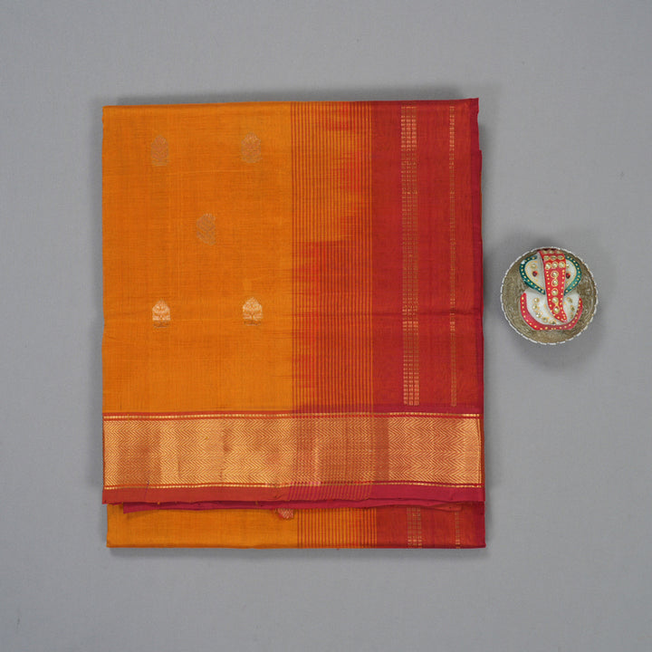 Hayagrivas Turmeric Yellow Pure Silk Cotton Saree SSCBF53E4-24