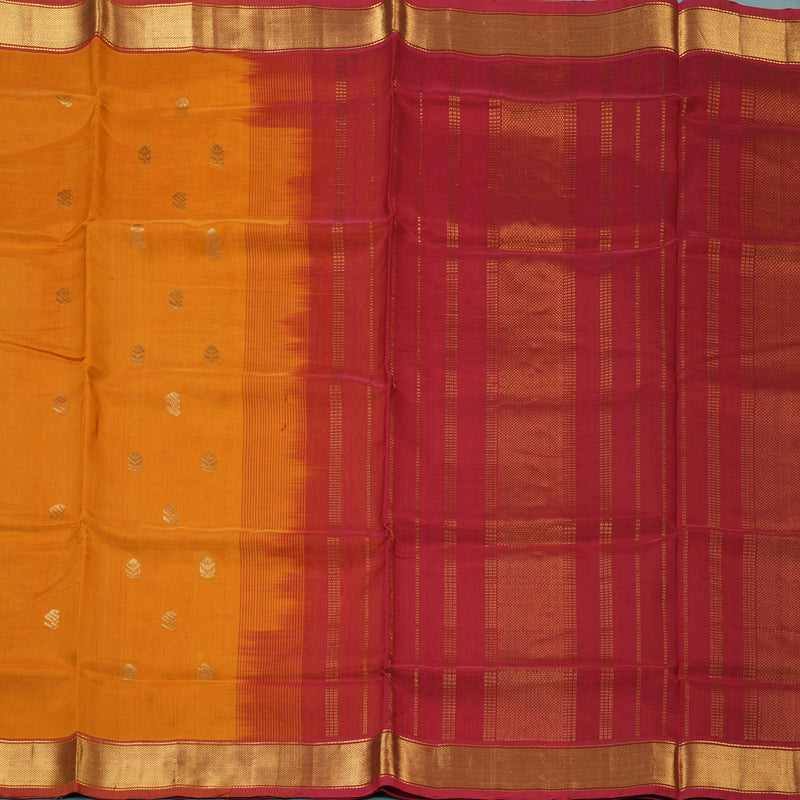 Hayagrivas Turmeric Yellow Pure Silk Cotton Saree SSCBF53E4-24