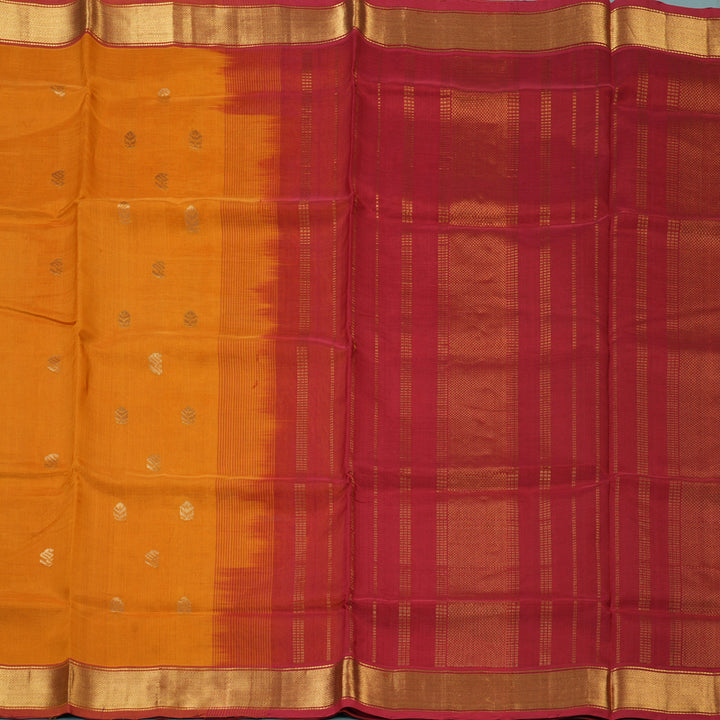 Hayagrivas Turmeric Yellow Pure Silk Cotton Saree SSCBF53E4-24