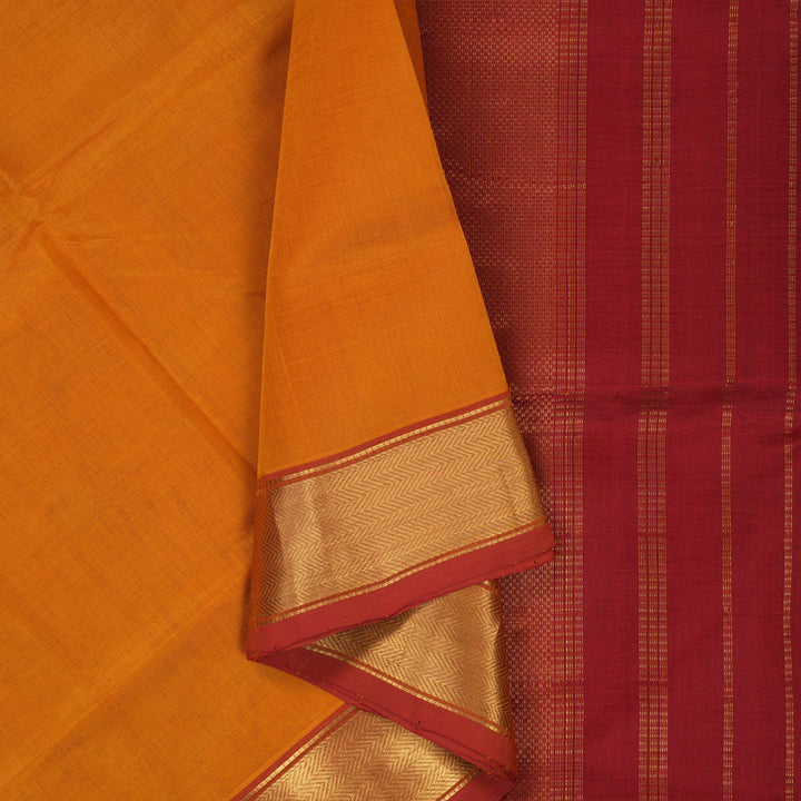 Hayagrivas Turmeric Yellow Pure Silk Cotton Saree SSCBF53E4-24