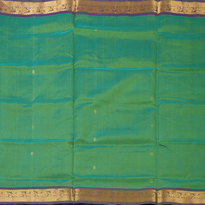 Hayagrivas Yellowish-Green Pure Silk Cotton Saree SSCBF53E4-5