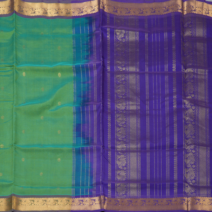 Hayagrivas Yellowish-Green Pure Silk Cotton Saree SSCBF53E4-5
