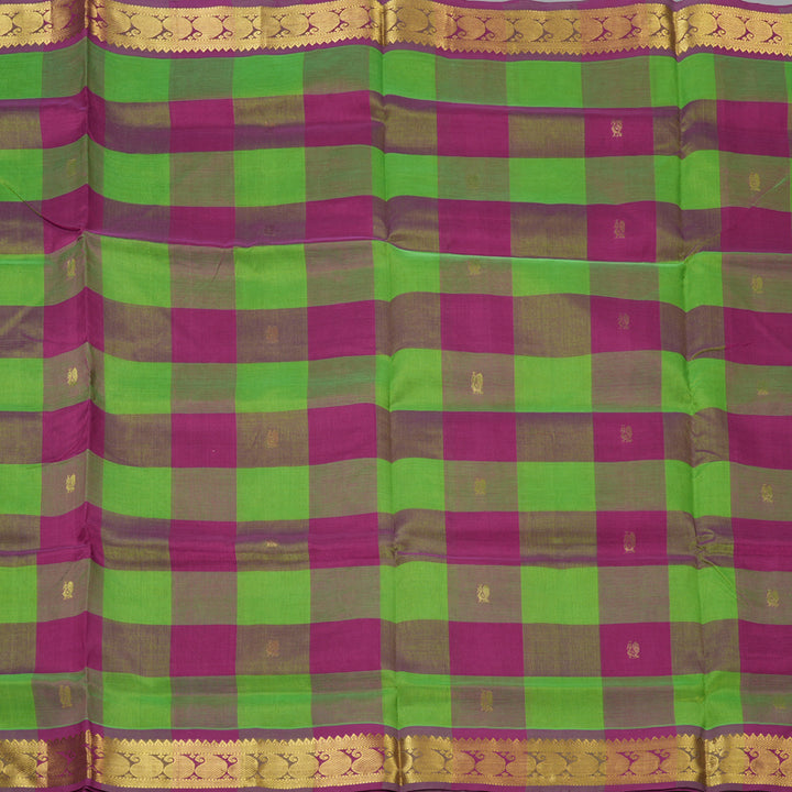 Hayagrivas Multicolour Checks Pure Silk Cotton Saree SSCBF53E5-7