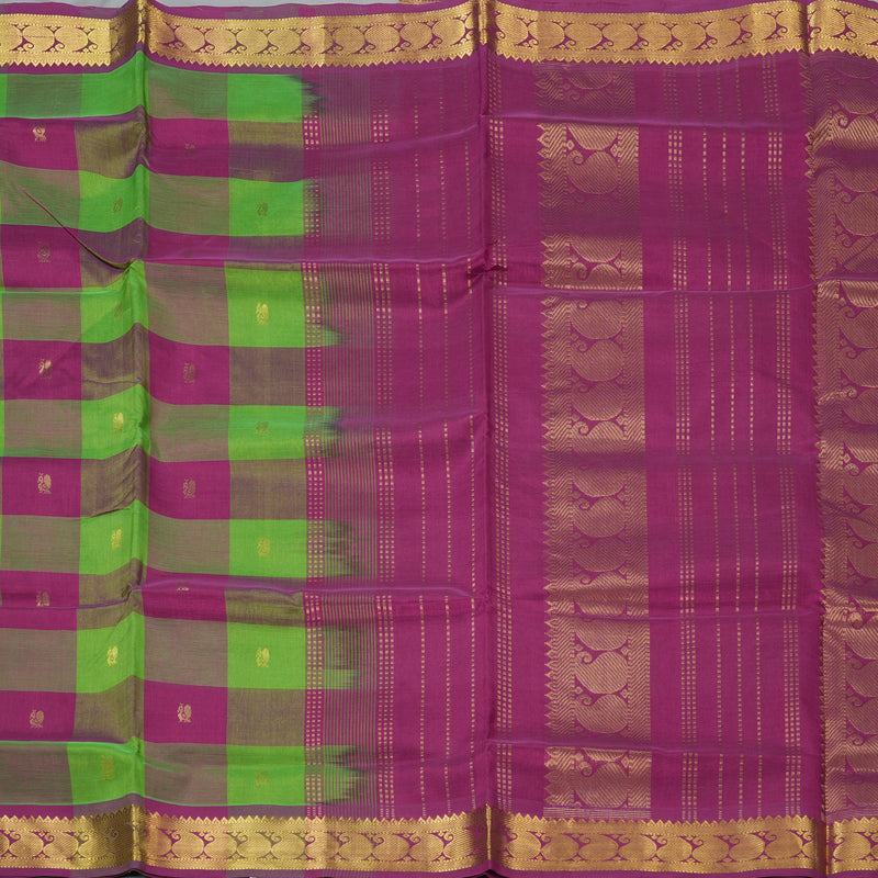 Hayagrivas Multicolour Checks Pure Silk Cotton Saree SSCBF53E5-7