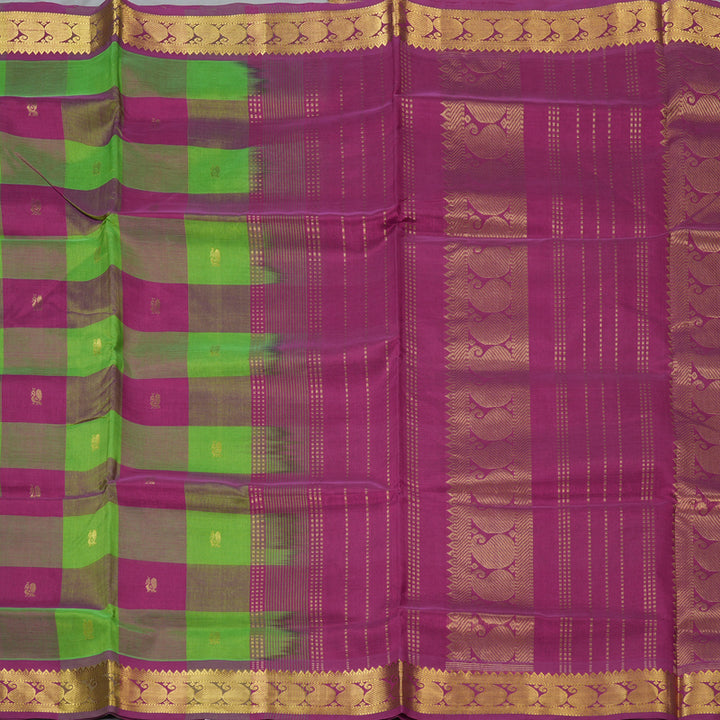 Hayagrivas Multicolour Checks Pure Silk Cotton Saree SSCBF53E5-7