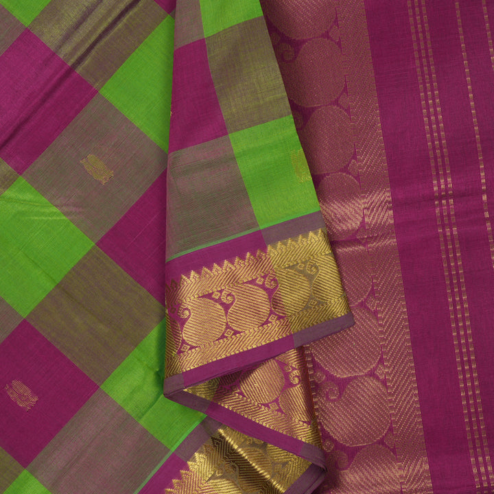 Hayagrivas Multicolour Checks Pure Silk Cotton Saree SSCBF53E5-7