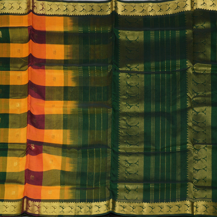 Hayagrivas Multicolour Checks Pure Silk Cotton Saree SSCBF53E5-8