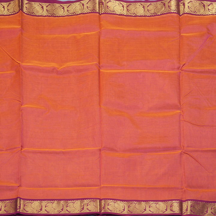 Hayagrivas Orangish-Pink Pure Silk Cotton Saree SSCBF53E6-11
