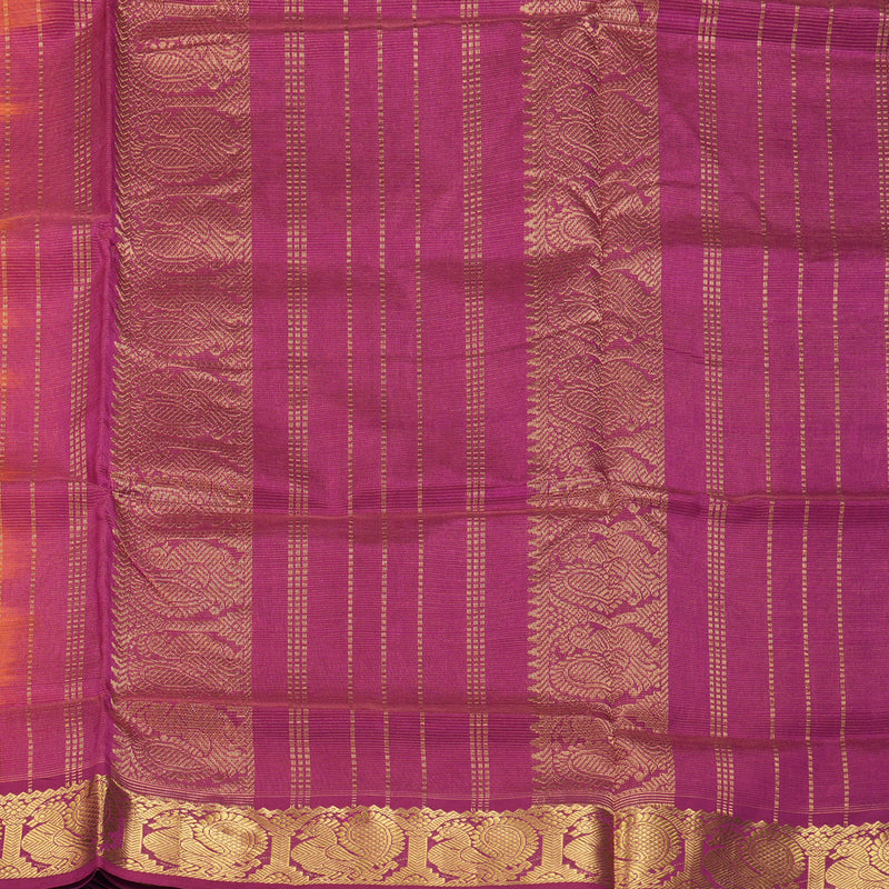 Hayagrivas Orangish-Pink Pure Silk Cotton Saree SSCBF53E6-11