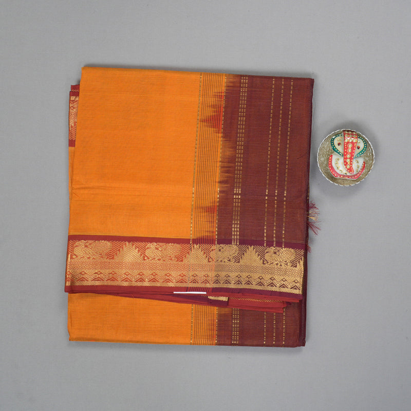 Hayagrivas Mambazham Orange Pure Silk Cotton Saree SSCBF53E6-4