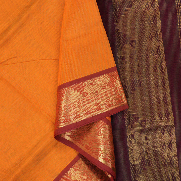 Hayagrivas Mambazham Orange Pure Silk Cotton Saree SSCBF53E6-4