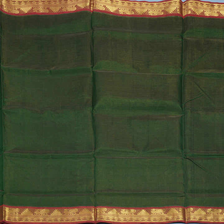 Hayagrivas Bottle Green Pure Silk Cotton Saree SSCBF53E6-8