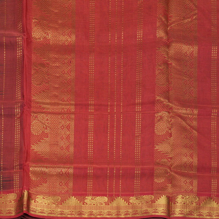 Hayagrivas Bottle Green Pure Silk Cotton Saree SSCBF53E6-8